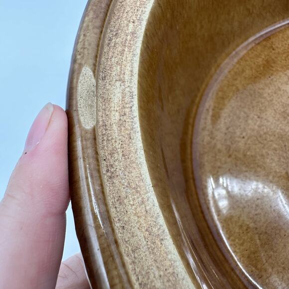 Vintage USA Stoneware Lidded Dish 2 Qt  Oven Proof Marked USA Possibly McCoy - Picture 3 of 9